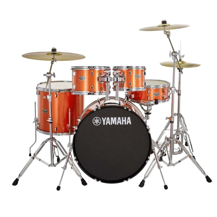 Yamaha RYDEEN RDP2F5 Acoustic Drum Set With Hardware - Orange Glitter
