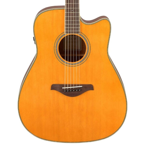 Yamaha FGC-TA TransAcoustic Cutaway Guitar - Vintage Tint