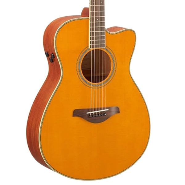 Yamaha FSC-TA TransAcoustic Cutaway Guitar - Vintage Tint