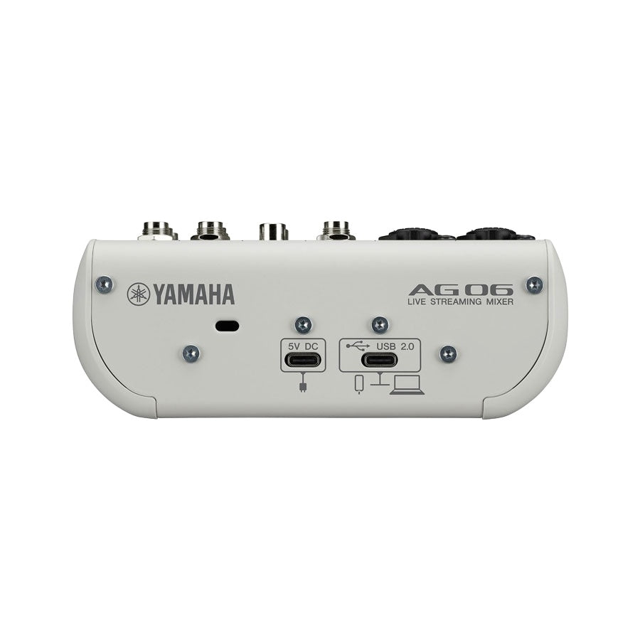 Yamaha AG06MK2 Live Streaming Mixer White