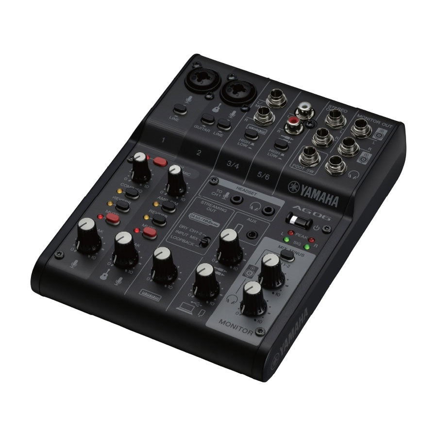 Yamaha AG06MK2 Live Streaming Mixer Black