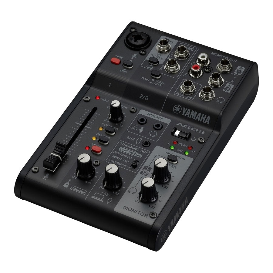 Yamaha AG03MK2 3-channel Live Streaming Mixer Black - Open Box