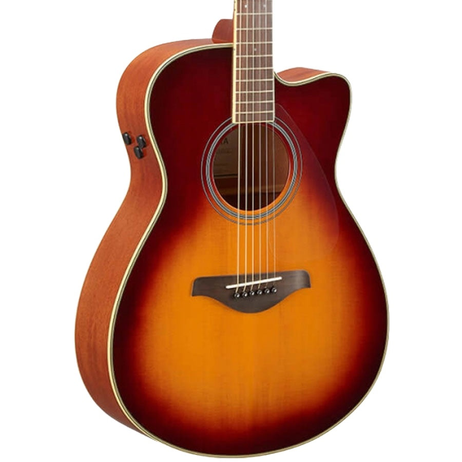 Yamaha FSC-TA TransAcoustic Cutaway Guitar - Brown Sunburst