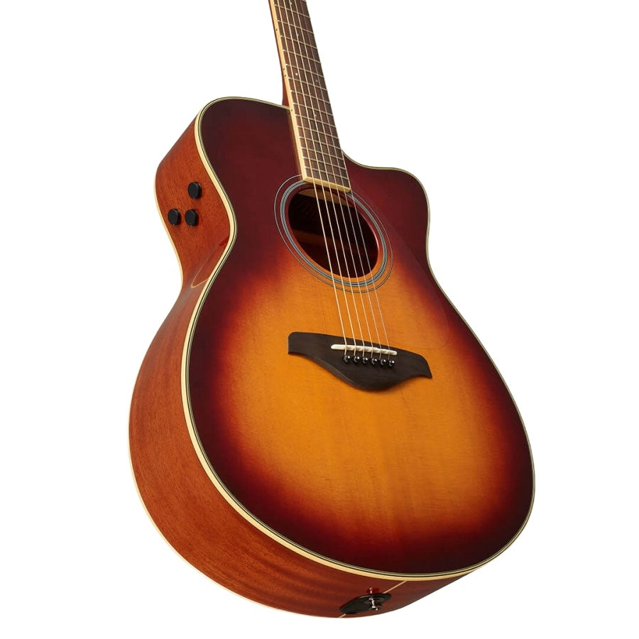 Yamaha FSC-TA TransAcoustic Cutaway Guitar - Brown Sunburst