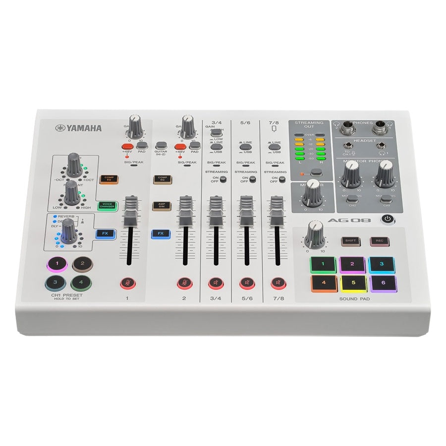 Yamaha AG08 Live Streaming Mixer - White
