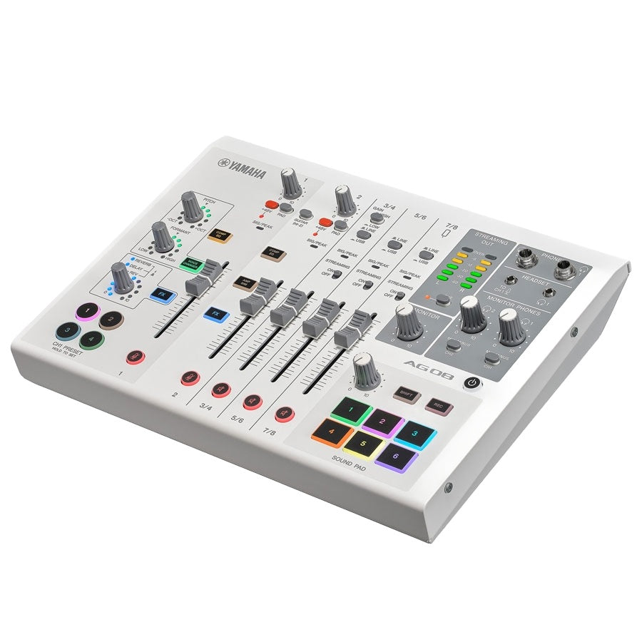 Yamaha AG08 Live Streaming Mixer - White