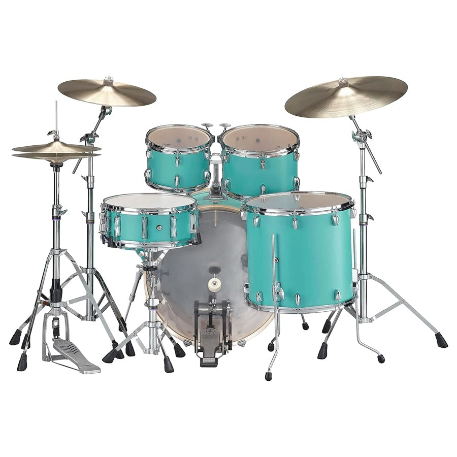 Yamaha SBP2F5 Stage Custom Birch 5-Piece Acoustic Drum Kit With Hardware HW680W With FP7210A Pedal - Matte Surf Green