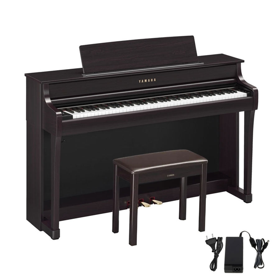 Yamaha CLP-845 Clavinova Digital Piano With Bench and Adaptor PA500C - Dark Rosewood