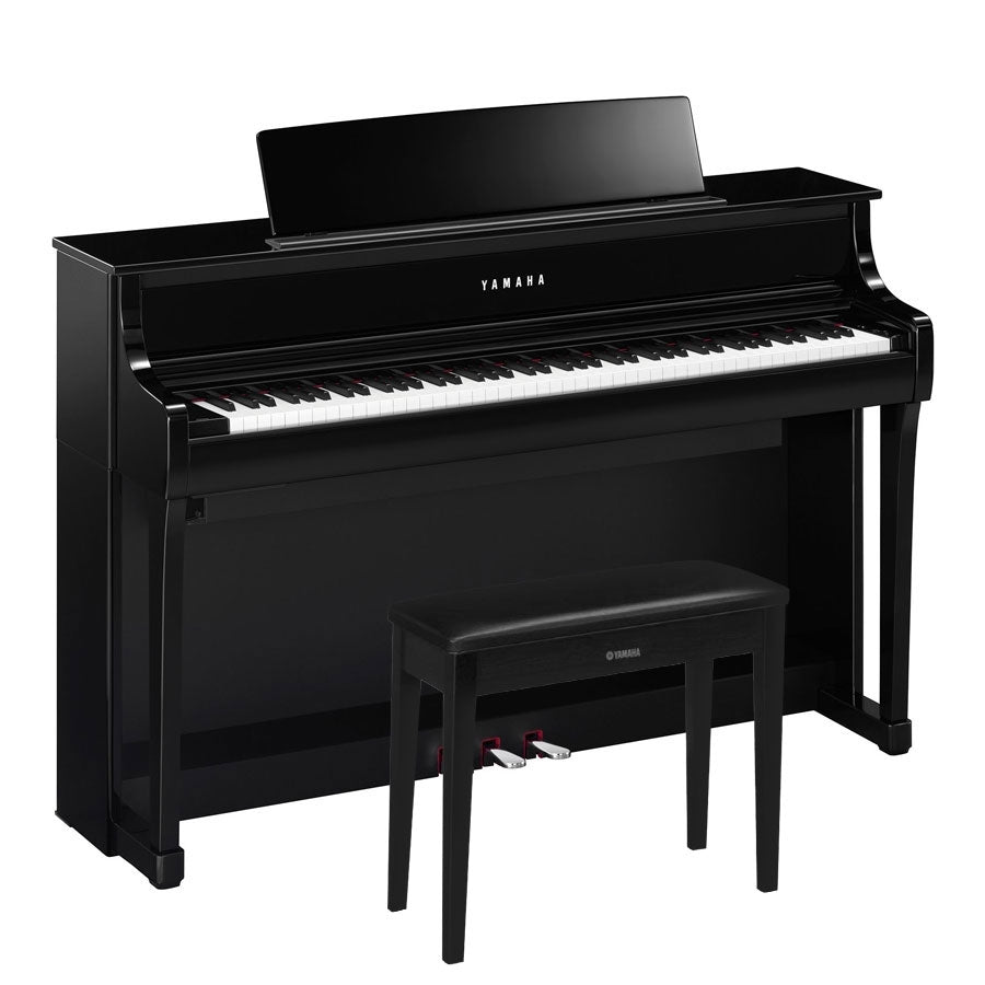 Yamaha CLP-875PE Clavinova Digital Piano Adaptor PA500- Polished Ebony