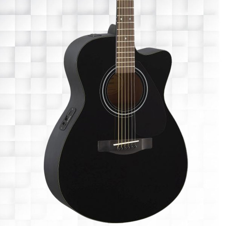 Yamaha FSX80C Concert Body Cutaway Acoustic-Electric Guitar - Black