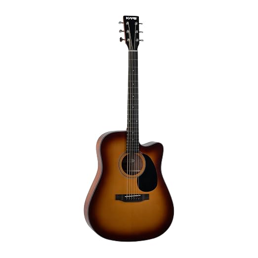 kaps K- 410C BS Acoustic Series 41 Inch Cutway Acoustic Guitar Spurce/Mahgony Guitar With Padded Bag