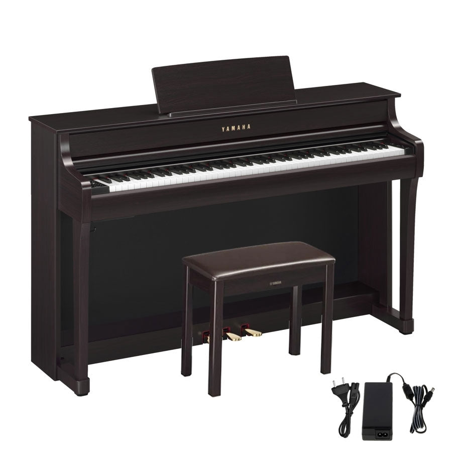Yamaha CLP-835 Clavinova 88-Keys Digital Piano With Bench and Adaptor PA300C - Dark Rosewood