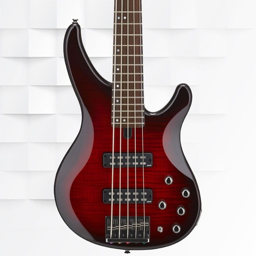 Yamaha TRBX605FM 600 Series 5-String Bass Guitar - Dark Red Burst