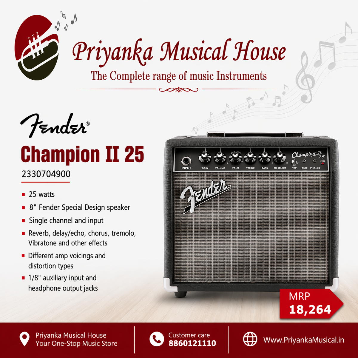 Fender Champion II 25Watt Guitar Combo Amplifier