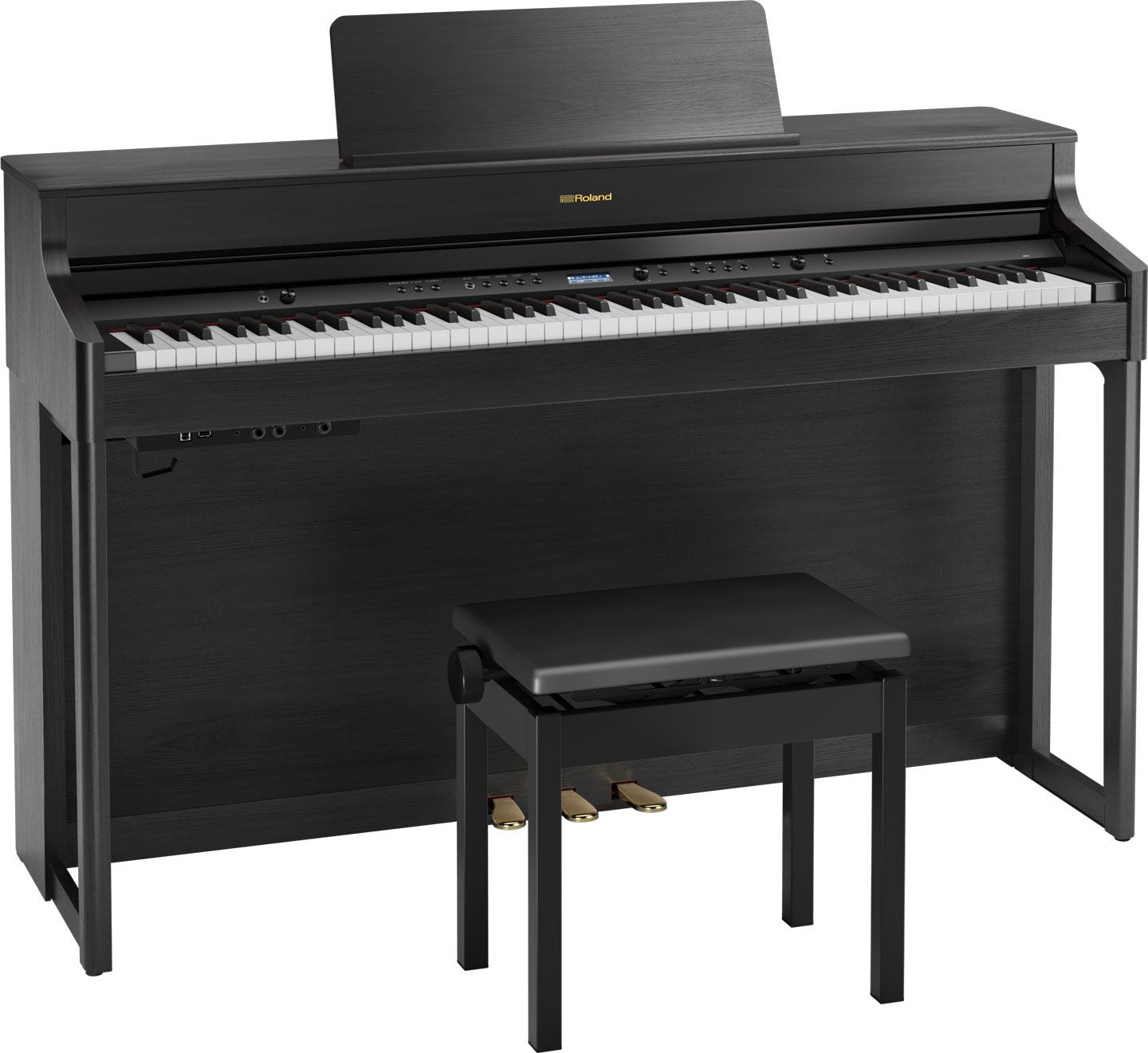 Roland Digital Piano HP-702 With Stand KSH 704 Charcoal Black