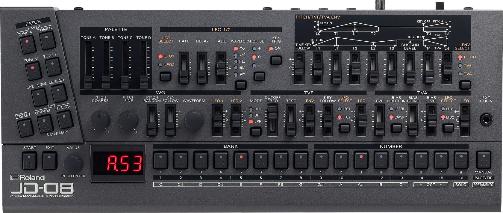 Roland JD-08 Tabletop Sound Module Boutique Synthesizer