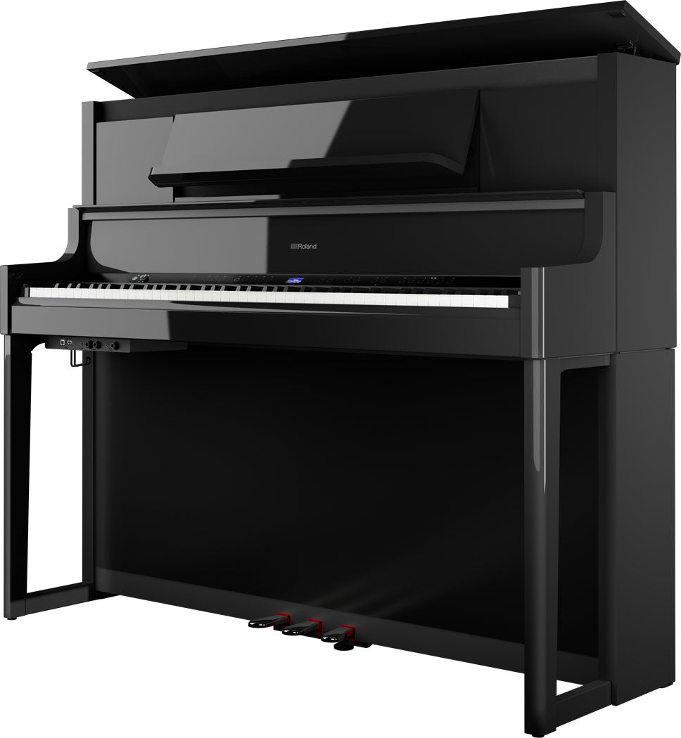 Roland LX-9 PE Upright Piano with KLS 9 - Polished Ebony