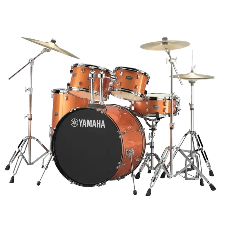 Yamaha RYDEEN RDP2F5 Acoustic Drum Set With Hardware - Orange Glitter