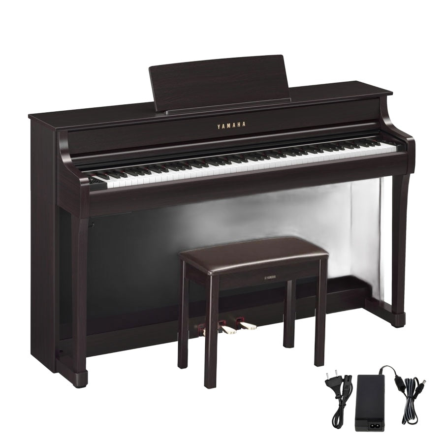 Yamaha CLP-835 Clavinova 88-Keys Digital Piano With Bench and Adaptor PA300C - Dark Rosewood