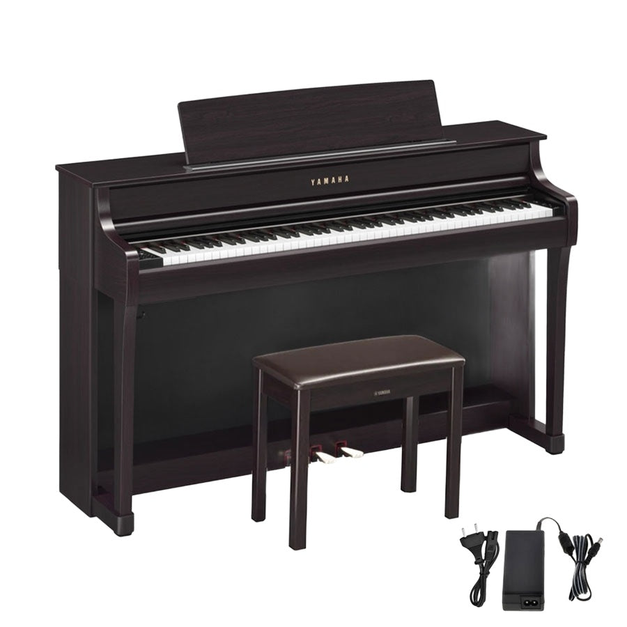 Yamaha CLP-845 Clavinova Digital Piano With Bench and Adaptor PA500C - Dark Rosewood