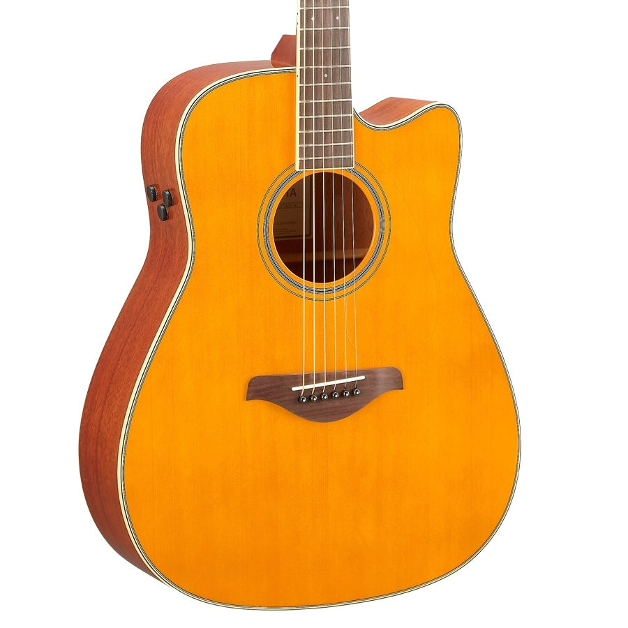 Yamaha FGC-TA TransAcoustic Cutaway Guitar - Vintage Tint