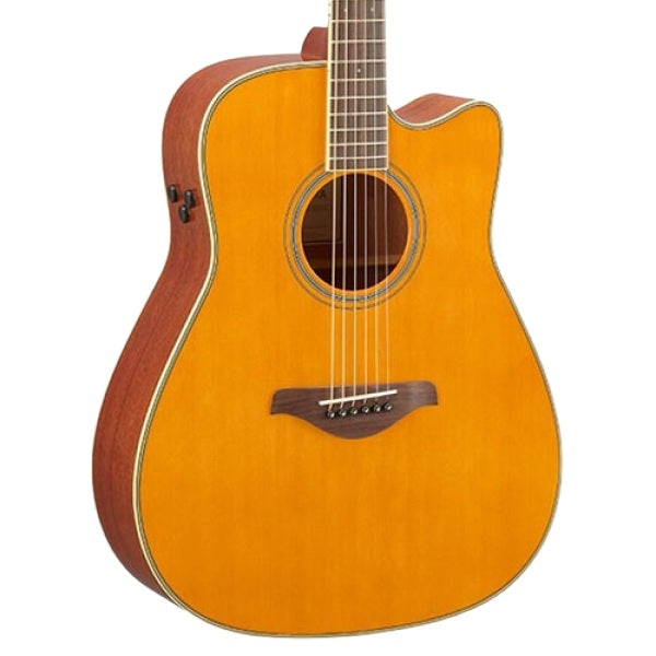 Yamaha FGC-TA TransAcoustic Cutaway Guitar - Vintage Tint