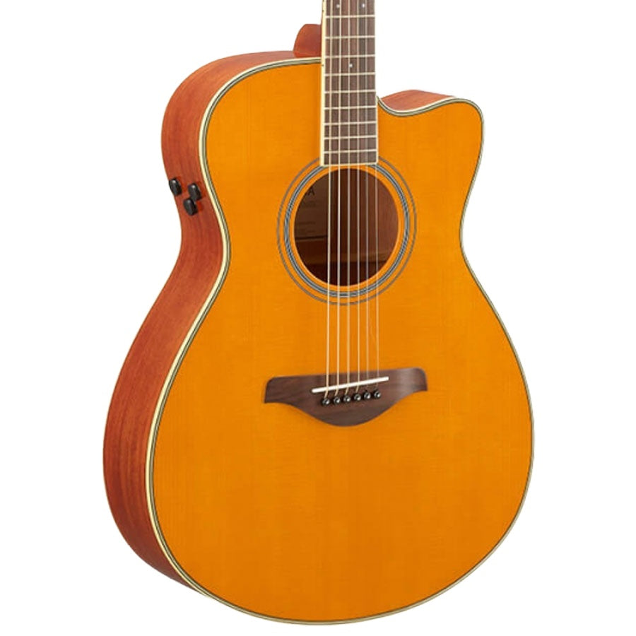 Yamaha FGC-TA TransAcoustic Cutaway Guitar - Vintage Tint