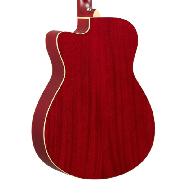 Yamaha FSC-TA TransAcoustic Cutaway Guitar - Ruby Red