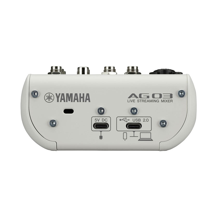 Yamaha AG03MK2 3-channel Live Streaming Mixer with USB Audio Interface - White