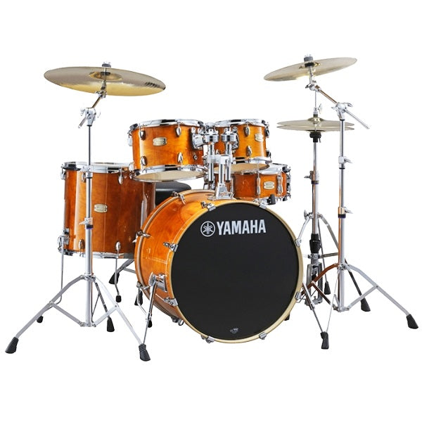 Yamaha SBP2F5 Stage Custom Birch 5-Piece Acoustic Drum Kit With Hardware HW680W - Honey Amber
