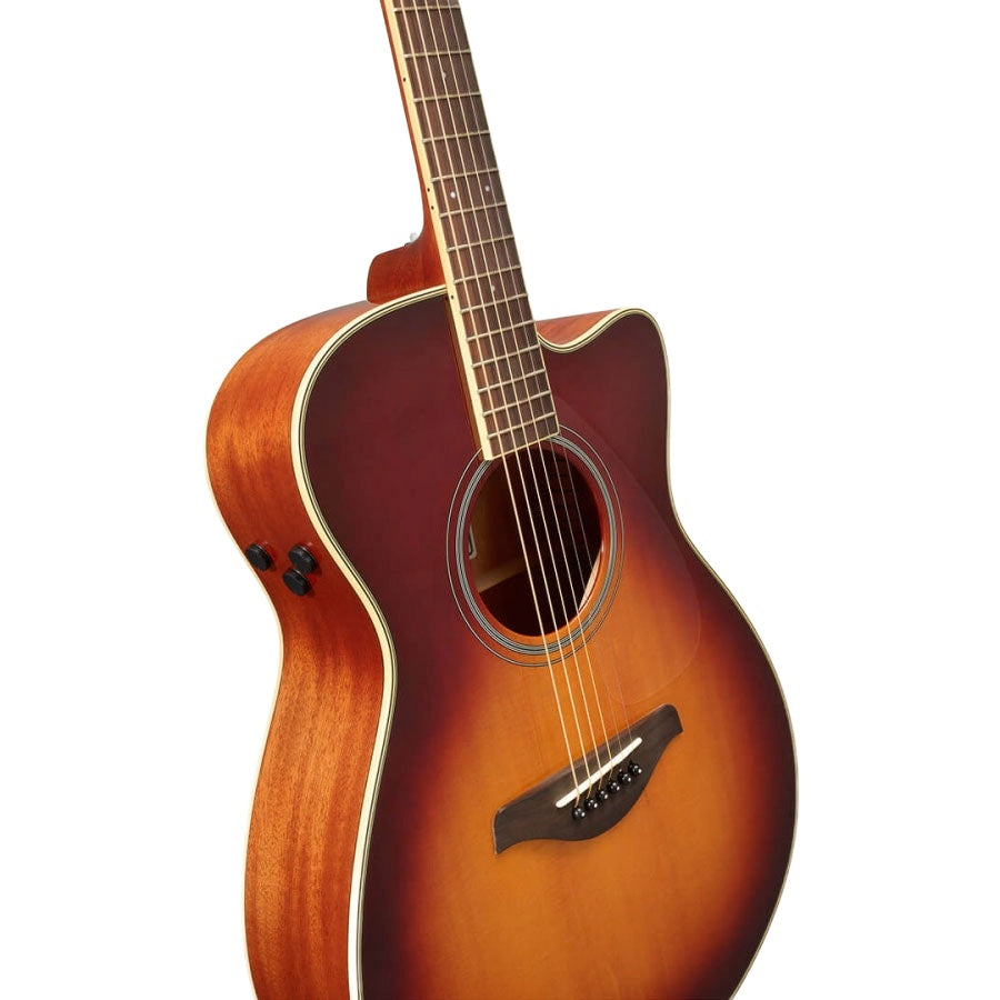 Yamaha FSC-TA TransAcoustic Cutaway Guitar - Brown Sunburst