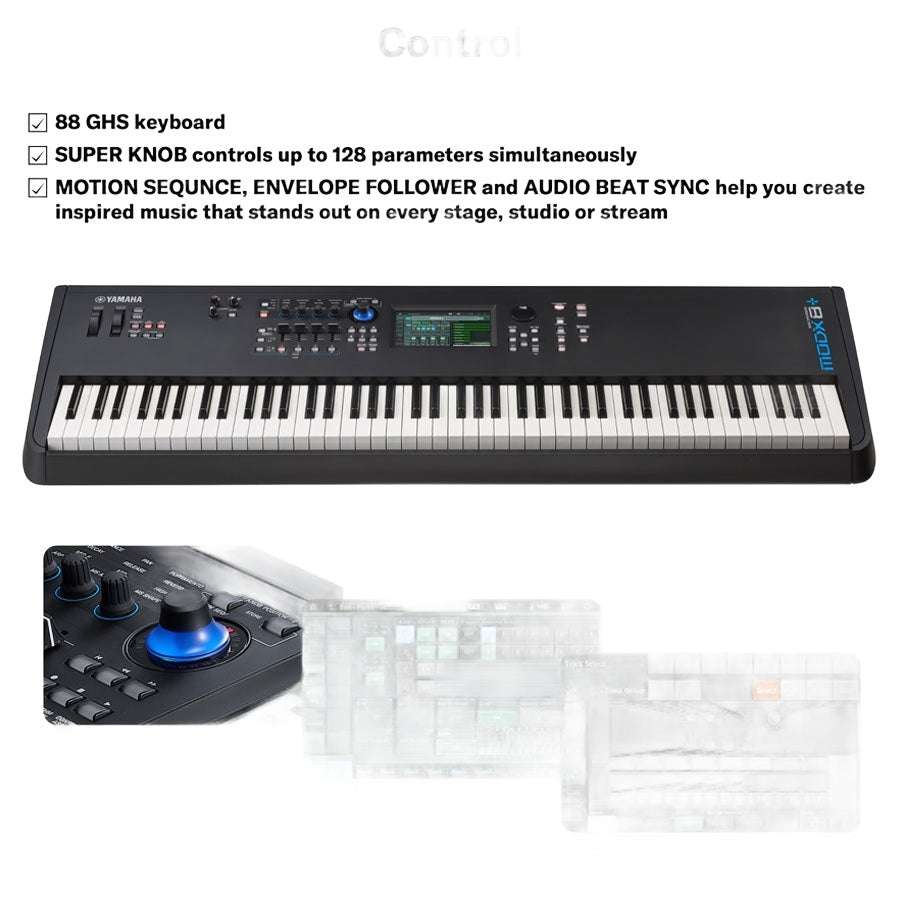 Yamaha MODX8+ 88-Key Synthesizer Keyboard With Adaptor