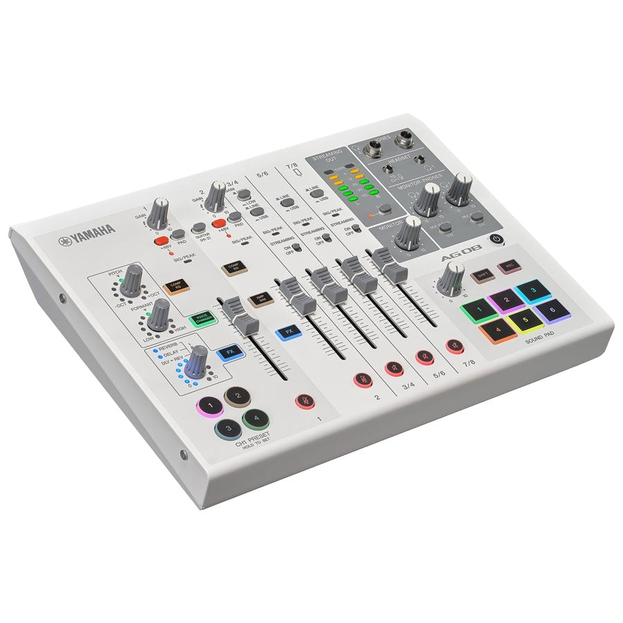 Yamaha AG08 Live Streaming Mixer - White