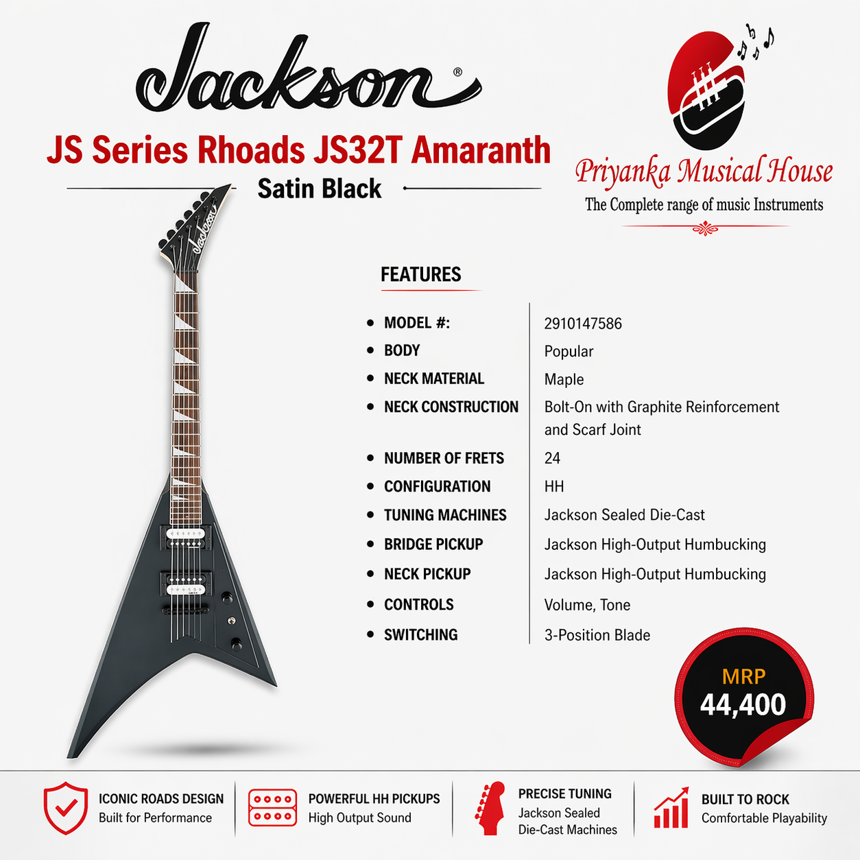 Jackson JS Series Rhoads JS32T Guitar
