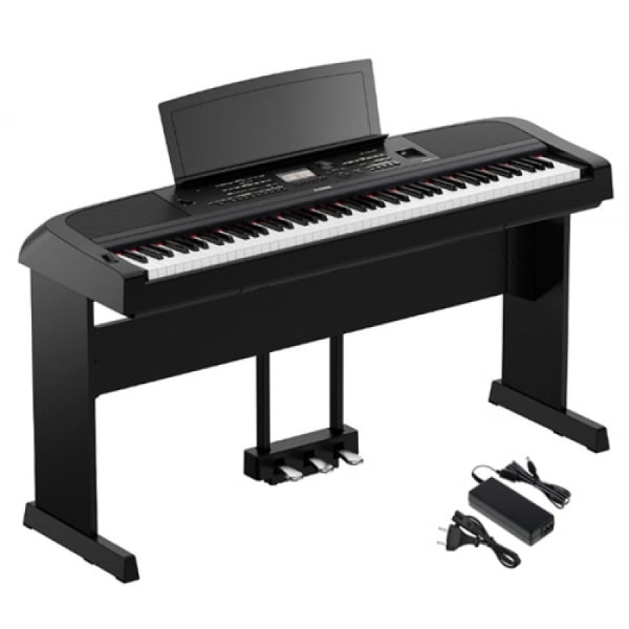 Yamaha DGX-670B 88-Keys Portable Digital Grand Piano With Stand L300, Pedal LP1B and Adaptor PA300C
