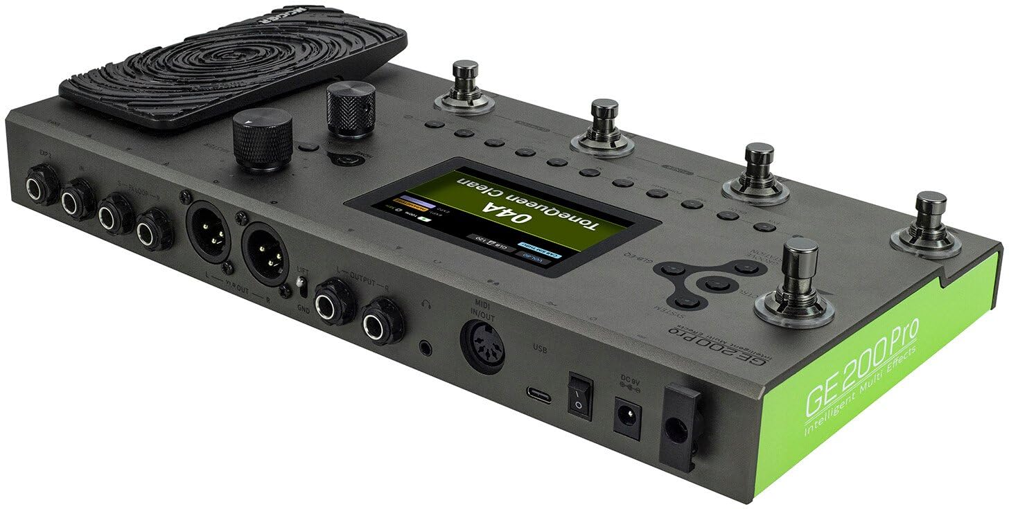 MOOER GE200 Pro Multi-Effects Guitar Pedal, 286 Effects and Amp Models, Bluetooth, USB-C Interface, MIDI I/O
