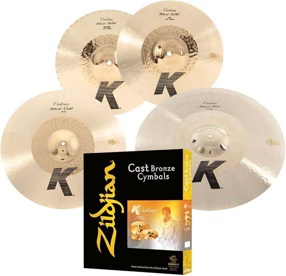 Zildjian,KCH390 Cymbal, K Custom, Hybrid Box Set, 14.25" (36cm), 17" (43cm), 21" (53cms)