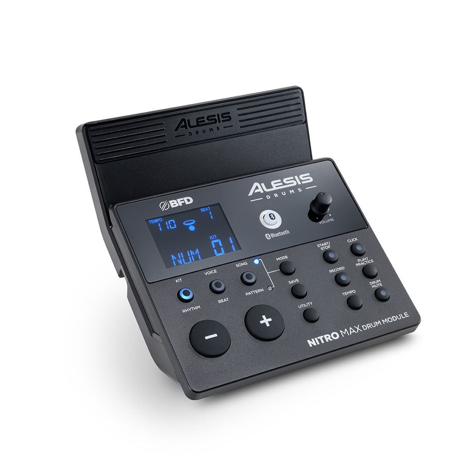 Alesis Nitro Max Kit Eight Piece Electronic Drum Kit With Mesh Heads And Bluetooth