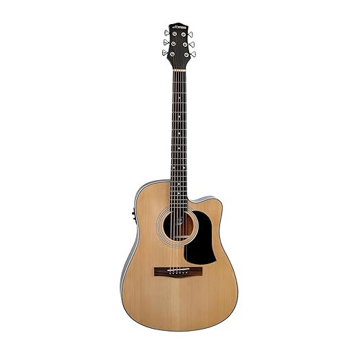 M-STUDIO M3000S E 41-Inch Electro-Acoustic Guitar, Natural Finish, with Padded Bag
