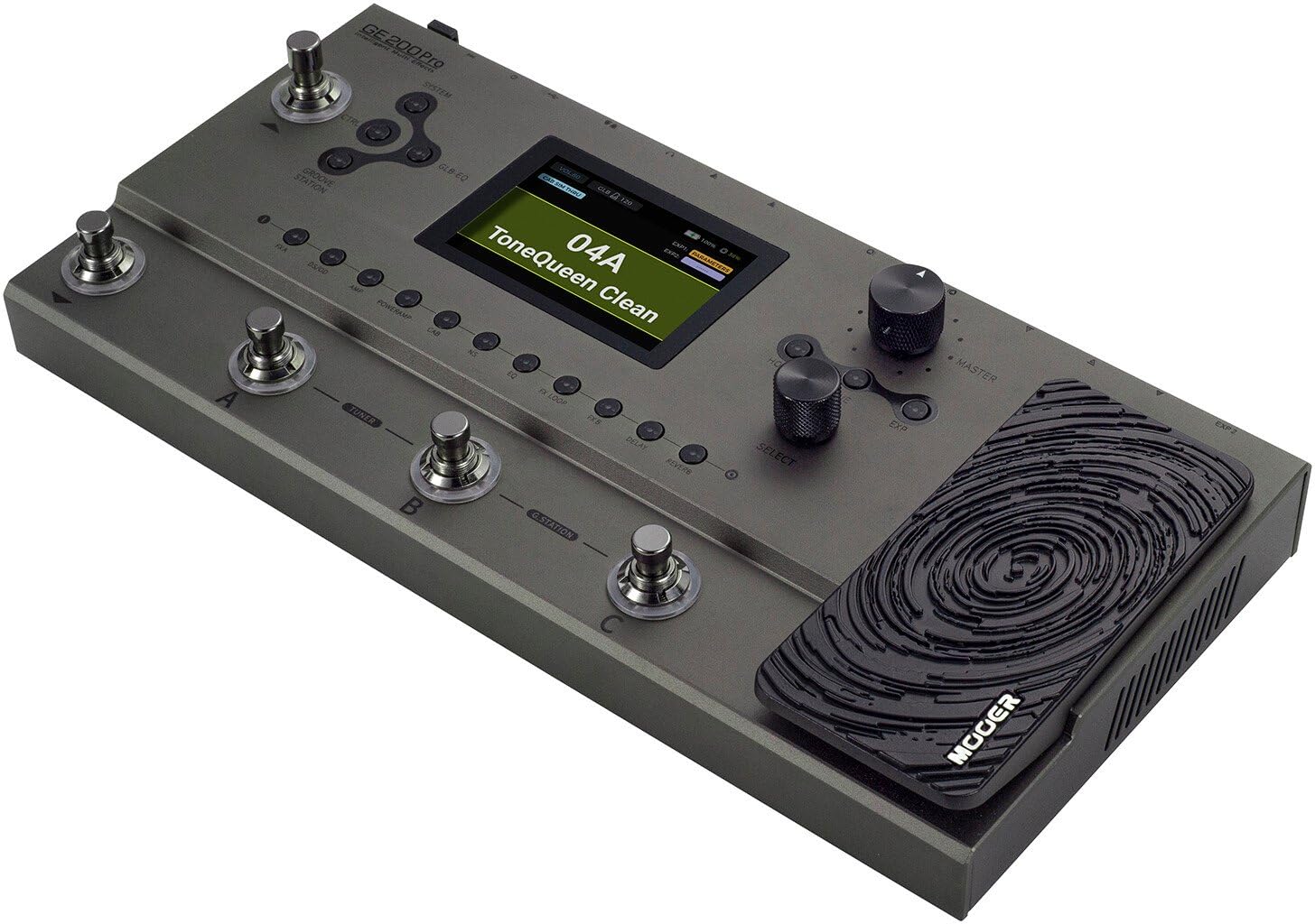 MOOER GE200 Pro Multi-Effects Guitar Pedal, 286 Effects and Amp Models, Bluetooth, USB-C Interface, MIDI I/O