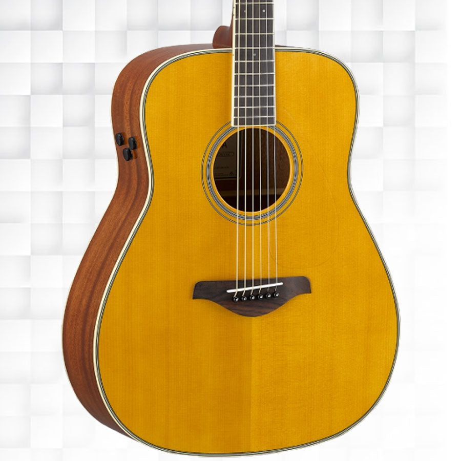 Yamaha FG-TA TransAcoustic Dreadnought Electro-Acoustic Guitar - Vintage Tint