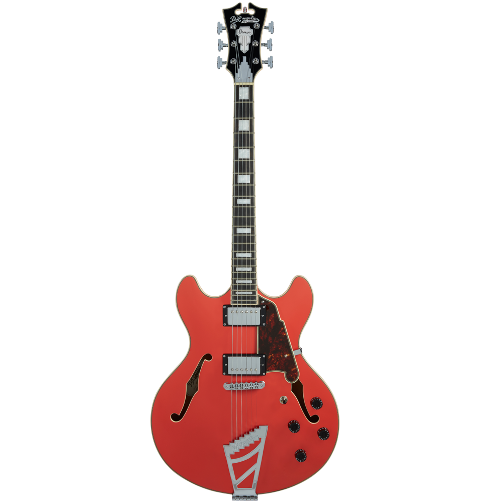 D'angelico Premier DC Tailpiece Stairstep Fiesta Red DAPDCFRCTCB