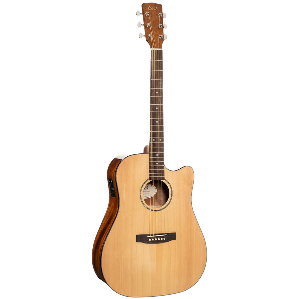 Cort Earth60CE-NAT Semi Acoustic Guitar Earth Series W/Cutaway Electronics
