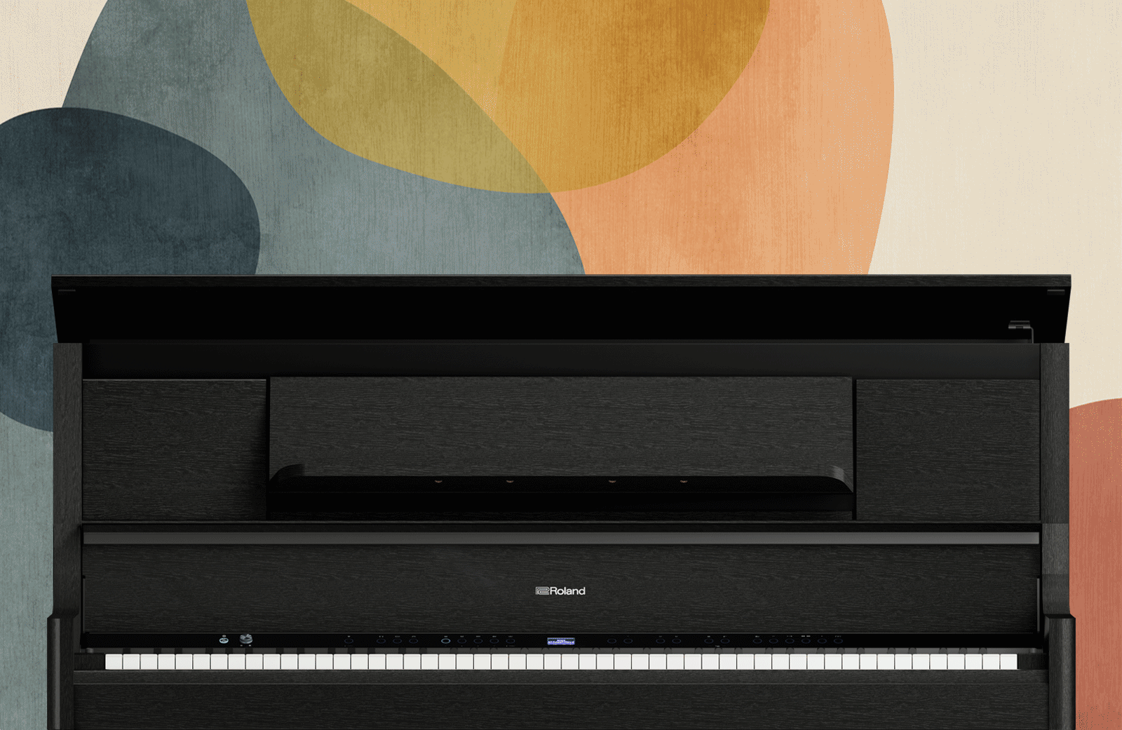 Roland LX-9 PE Upright Piano with KLS 9 - Polished Ebony
