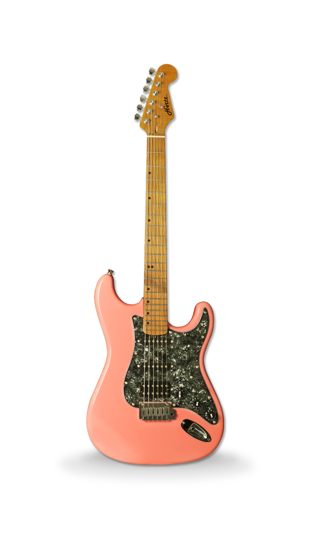HERTZ  HZ STMP X Electric Guitar SuperStrat HSS SHELL PINK