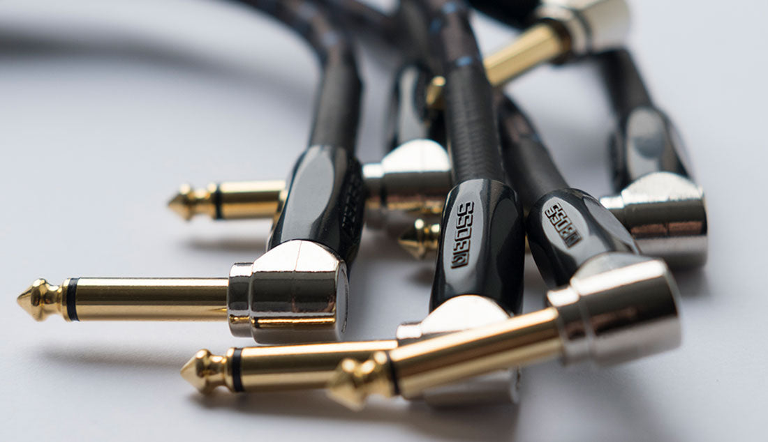 Boss BIC-PC-3 TS - TS Angled to Angled Instrument Cable (3-Pack) - 6 Inches