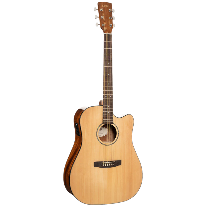 Cort Earth60CE-NAT Semi Acoustic Guitar Earth Series W/Cutaway Electronics