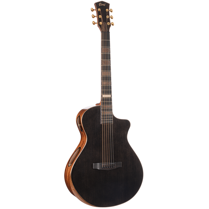 Cort Modern Black Trans Black Gloss Semi Acoustic Guitar