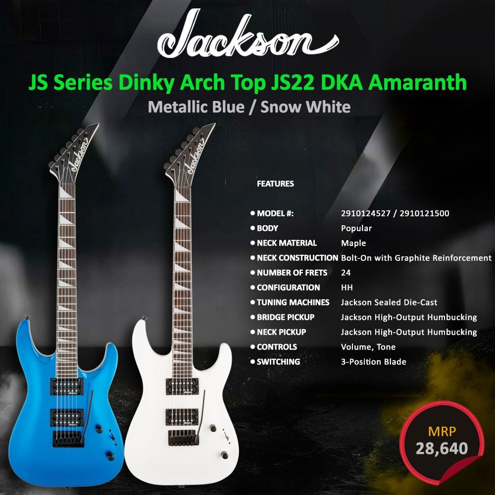 Jackson Poplar Wood Electric Guitar Dinky JS-22 DKA Arch Top