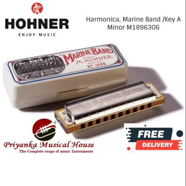 Hohner Harmonica Marine Band 1896 Key C M189693P Germany